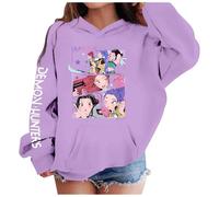 Generisch Kpop D-Demon H-Hunters Sudadera con Capucha Vintage Y2K Sudadera con Capucha Moda Casual Jersey Manga Larga Bolsillo Sudadera para K-pop Fans Otoño Invierno Ropa de Calle Tops, #45, 2-3