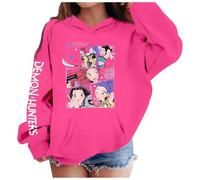 Generisch Kpop D-Demon H-Hunters Sudadera con Capucha Vintage Y2K Sudadera con Capucha Moda Casual Jersey Manga Larga Bolsillo Sudadera para K-pop Fans Otoño Invierno Ropa de Calle Tops, Nº 42, 11-12