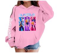 Generisch KPop Huntrix Sudadera con capucha para niños y niñas, K-Pop Streetwear Sudadera con capucha con estampado de anime, sudadera de manga larga, tops informales para adolescentes de 2 a 16 años