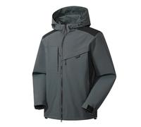 Generisch Kunstlederjacke Herren Leichte Regenjacke mit Kapuze für Herren, Outdoor-Regenmantel, Jacke für Wanderungen, Reisen Mantel Dunkelbraun Herren (Dark Gray, XXL)