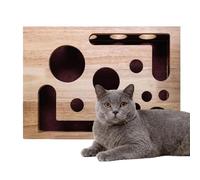 Generisch Laberinto juguete interactivo para gatos, juguete interactivo para gatos, juguete de madera, para interiores, habitación de gatos, sala de estar, juego de gatito, desgaste de uñas y caricias