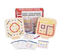 Generisch Lacing Toy | 1 bloque de madera | Fine Motor Skill Toys String Art Travel Game for Kids Ages 3+ Car Road Trip
