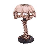 Generisch Lámpara de cráneo de Halloween, luz nocturna con 4 calaveras, lámpara gótica, decoración de Halloween, decoración de Halloween, espeluznante 3D, mesa para fiestas, reservas de vivienda