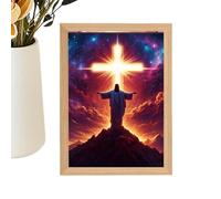 Generisch Lámpara de Jesús, 3D LED Cristo Imagen Luz - Decorativa Religiosa