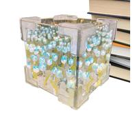 Generisch Lámpara de mesa de flores - Cube With Mirror Effect, lámpara decorativa en el lado de la cama | Iluminación ambiental para escritorio, manualidades DIY, decoración de fiestas y accesorios de