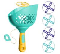 Generisch Lanzador de discos de lanzamiento para exteriores, juguete interactivo de lanzamiento para exteriores, promueve la coordinación de los ojos y las habilidades motoras para niños y niñas (azul