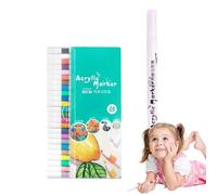 Generisch Lápices de colores acrílicos - Rotuladores de pintura de arte rupestre | Rotuladores acrílicos resistentes al agua con punta fina para colorear y - Pinturas rupestres portátiles