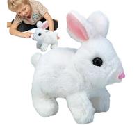 Generisch Lapin Peluche Interactif - Jouet Électronique, Animal Marche Oreilles Sonore Móvil, Robot Sauteur Mignon Doudou, Douce Education Précoce Cadeau | Pour Bébé Enfant Fille Garçon