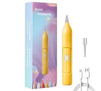 Generisch Lápiz de arte de estrás, bolígrafo de pintura de diamantes de imitación, recargable para pintura, proyecto de manualidades, accesorios con 2 puntas de repuesto para principiantes