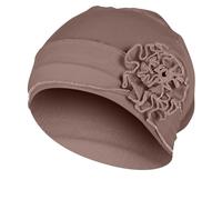 Generisch Las mujeres mercerizadas de algodón placa bajo el sombrero musulmán diadema bufanda guantes conjunto invierno calor accesorios, caqui, talla única