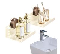 Generisch Lavabo de baño - Estantería de almacenamiento para lavabo, estante de ducha de acero inoxidable, estante de baño que ahorra espacio para cosméticos y productos de aseo, organización de baño