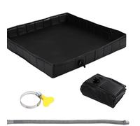 Generisch Lavabo de ducha portátil, alfombrilla de baño plegable, bandeja de drenaje de PVC, base interactiva a prueba de fugas con manguera flexible para camping, baño, autocaravana, senderismo