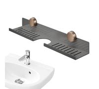 Generisch Lavabo sobre grifo, pared de baño, ahorro de espacio, recipiente de acero al carbono, organizador para inodoro, cocina, lavadero