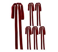 Generisch Lazos de Navidad rojos - 60 cm para árbol de Navidad | 6 unidades 's Décoratives Rubans en terciopelo Pour Cadeaux, Décorations Noël, Fêtes, Mariage, Maison, Intérieur