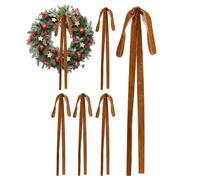 Generisch Lazos de Navidad rojos - 60 cm para árbol de Navidad | 6 unidades 's Décoratives Rubans en terciopelo Pour Cadeaux, Décorations Noël, Fêtes, Mariage, Maison, Intérieur