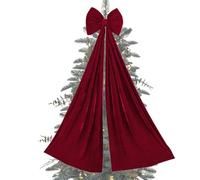 Generisch Lazos Para Cristo | Terciopelo Grande De Navidad Rojo,Grandes Decoraciones Navidad | Para Interior Y Exterior Guirnaldas Chimenea Chimenea Terraza Escaleras Barandilla
