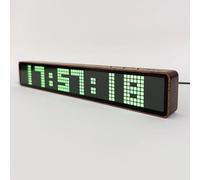 Generisch LED Matrix Digital Clock, LED Music Spectrum Lamp, with Date Display/Spectrum Display/Timer, Adjustable Color, WiFi Sync Time, for Decorating Living Rooms and Game Rooms