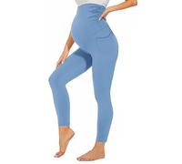 Generisch Leggings de algodón para mujer, cintura alta, medias para embarazadas, pantalones de maternidad, opacos, pantalones de yoga, largos, ajustados, térmicos, para invierno, push up, pantalones