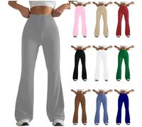 Generisch Leggings de algodón para mujer, pantalones de yoga de pierna ancha, pantalones de chándal de cintura alta, pantalones elásticos para yoga, pantalones ajustados, pantalones de deporte