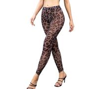 Generisch Leggings de cintura alta con pernera acampanada diseño elástico yoga pantalones para mujer ocio, café, XL