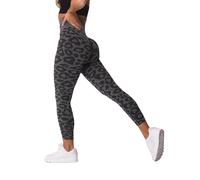 Generisch Leggings de leopardo para mujer, sin costuras, para yoga, cintura alta, para gimnasio, fitness, para mujer, yoga, deporte, pantalones para mujer, mallas para correr, pantalones de fitness