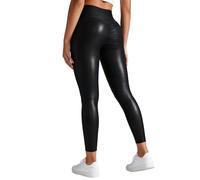 Generisch Leggings de piel para mujer, pantalones de piel de látex, aspecto mojado, piel sintética, cintura alta, sexy, festival, pantalones de jazz, suaves, ligeros, elásticos, pantalones de trabajo