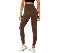 Generisch Leggings de yoga sin costuras de cintura alta para levantamiento de glúteos para un entrenamiento cómodo y flexible en el gimnasio mientras corres, café, XL
