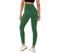 Generisch Leggings de yoga sin costuras de cintura alta para levantamiento de glúteos para un entrenamiento cómodo y flexible en el gimnasio mientras corres, verde, S