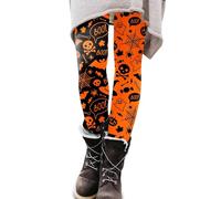 Generisch Leggings deportivos para mujer, de cintura alta, para mujer, medias estampadas, para fiestas de Halloween, elásticos, cómodos, para ropa de calle y uso diario, cadenas corporales para mujer