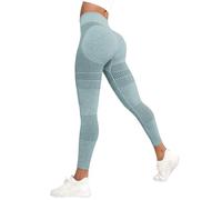 Generisch Leggings deportivos para mujer, pantalones de yoga de malla sexy, leggings de yoga, cintura alta, ajustados, elásticos, pantalones de deporte, control de abdomen, no transparentes, 144 cm, S