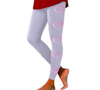 Generisch Leggings sin costuras para mujer, cintura alta, yoga, fitness, deportes, entrenamiento, correr, cómodas, transpirables, para educar el cáncer de mama, morado, L