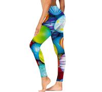 Generisch Leggings térmicos para mujer con estampado de huevo de conejo de Pascua siempre son más delgados, verde, XL