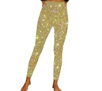 Generisch Leggins Mujer Negro 46 Mujer Impreso Lentejuelas Deportivas Leggings con Soft and Slim Butt Mochila Escuela Senderismo, Amarillo n.º 1., M