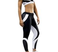 Generisch Leggins Mujer Negro Leggings 3D Pantalones Deportes Mujeres Yoga Estampado Pantalones de Entrenamiento Recortados para UN Entrenamiento Delgado, Negro , L