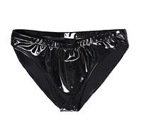 Generisch Lencería mujeres alta herida cadera brillante atractivo color brillante ropa interior espejo lencería, Negro , M