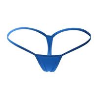 Generisch Lencería sexy para mujer, tanga de cintura baja, invisible, cómoda, mini tanga para uso diario, lencería femenina, azul, L