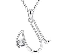 Generisch Letra colgante mujer cadena inglés 25 regalo joyería collares cadena nombre y colgante turquesa collar perlas, metal, Sin gemas