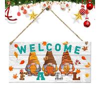 Generisch Letrero de Madera de otoño - Letrero de bienvenida para decoración de pared, letreros rústicos para puerta de entrada de, placa colgante de Madera, arte para puerta del Festival de la |