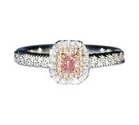 Generisch Léxico de los anillos Anillo de esmalte colorido Diseño floral y joyería artística para mujer Anillo cuadrado Robusto Anillo de bodas galvanizado de oro de dos tonos Anillo de boda Mujer