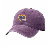 Generisch LGBTQ Pride Rainbow - Gorra de béisbol con estampado colorido, estilo casual, ideal para uso diario al aire libre, morado, Talla única