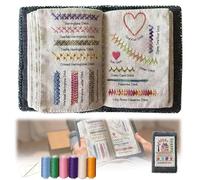 Generisch Libro de bordar, libro de bordado, libro de costura, libros de coser para principiantes y adultos, regalo de bordado único para principiantes y entusiastas del bordado