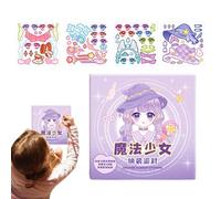 Generisch Libro de pegatinas para espectáculos de maquillaje, hermosos juguetes de pegatinas de princesas | Disfraz de princesa para niños, cuadernos y diarios complementarios para niños para el hogar