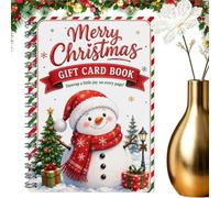 Generisch Libro de tarjetas de regalo de Navidad, cuaderno para tarjetas de | Libro de tarjetas de regalo universitarias para adultos, adolescentes, niños, oficina, escuela, dormitorio