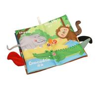 Generisch Libro de tela - Libro de crepitar | Juguete educativo suave para niños pequeños con mordedor y cola de animales, libro interactivo para promover la coordinación -mano, 4 páginas, 1-STK