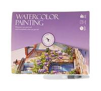 Generisch Libro de trabajo de acuarela, pintura al agua para principiantes, libro de pintura creativa y colorear, incluye juego de pintura y pincel de 12 colores, práctica artística D I Y de color al