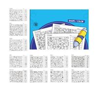 Generisch Libro para colorear y libro de actividades, juego de asignación, regalos interactivos para fiestas, rompecabezas preescolares y juego de actividades, para guardería, aula, educación en el