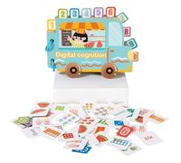 Generisch Libros de pegatinas para niños pequeños - Juego de memoria reutilizable para el empleo tranquilo en la educación en el hogar - Juguetes de viaje para niños pequeños - Para Año Nuevo