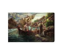 Generisch Lienzo decorativo de Cristo llama a los apóstoles, decoración moderna de pared e impresión artística | Cuadros de pared para salón, dormitorio, cocina o pasillo | cuadros XXL sobre lienzo