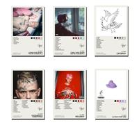 generisch Lil Poster Peep Music Album Cover Firmado Limited Canvas Poster (Juego de 6) Unframe:08in x 12in (20x30cm)