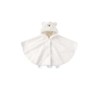 Generisch Linda capucha para niños abrigo de invierno grueso polar similar a un poncho con lindo para bebés niños pequeños, Blanco, 3-4 años